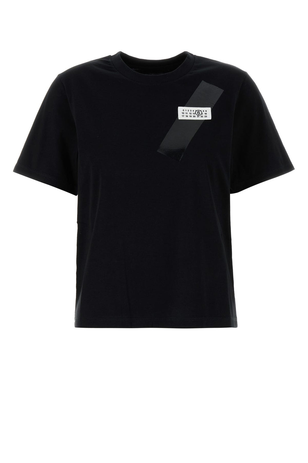 Black stretch cotton t-shirt