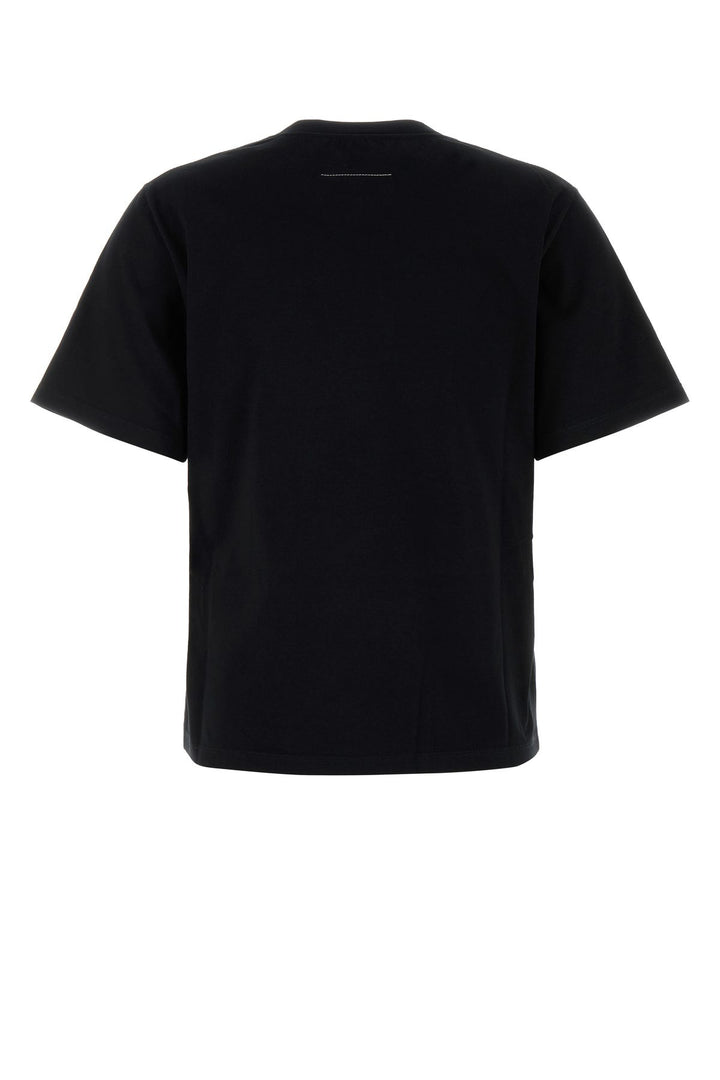 Black stretch cotton t-shirt