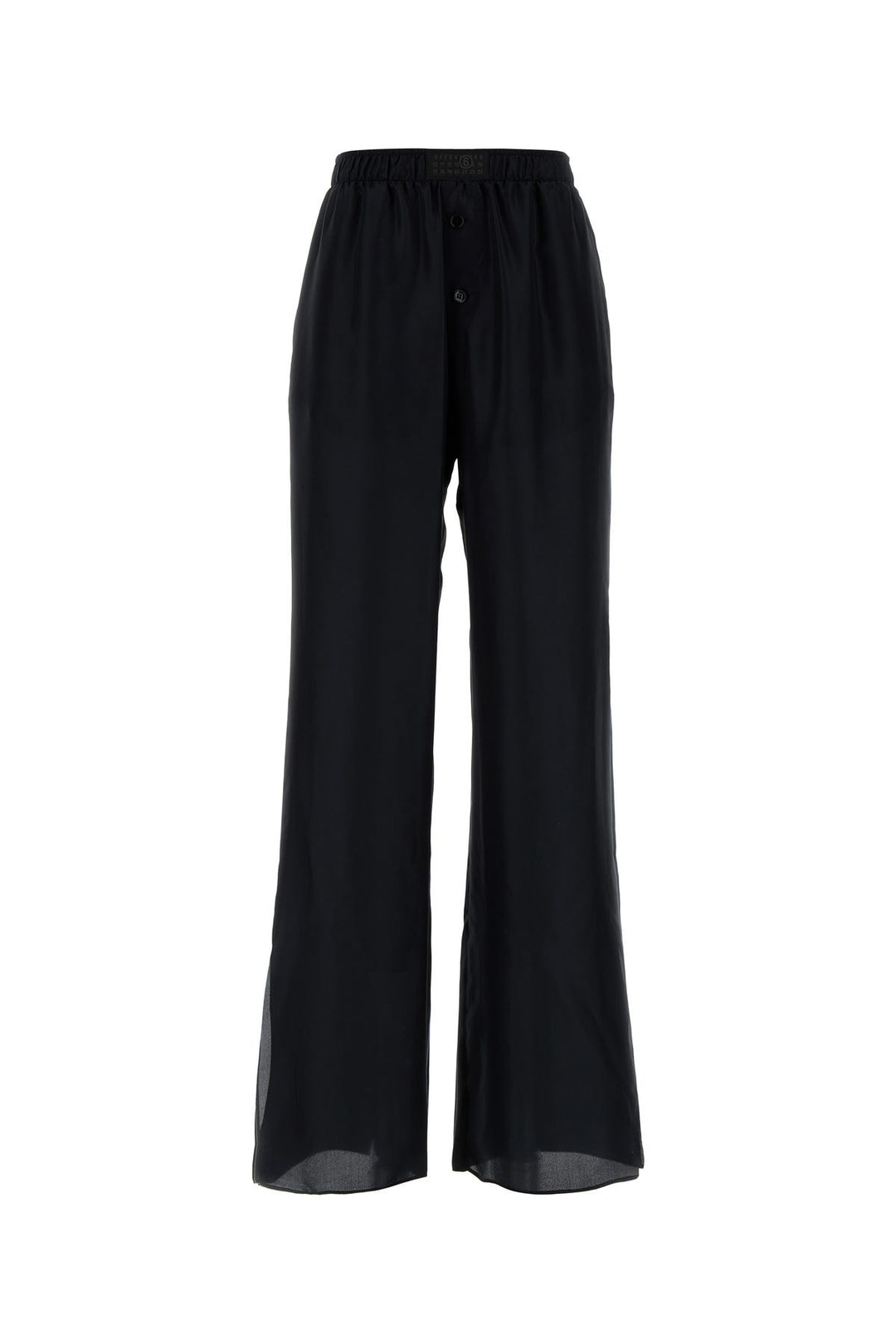 Black satin pyjama pant