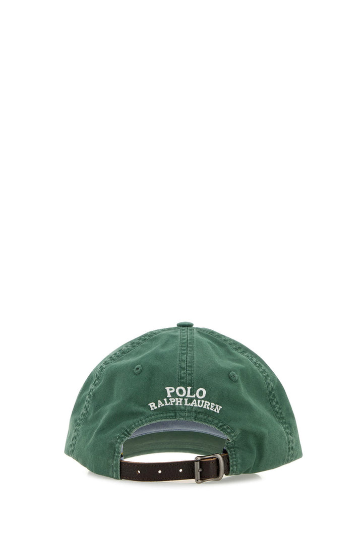 Green stretch cotton baseball cap