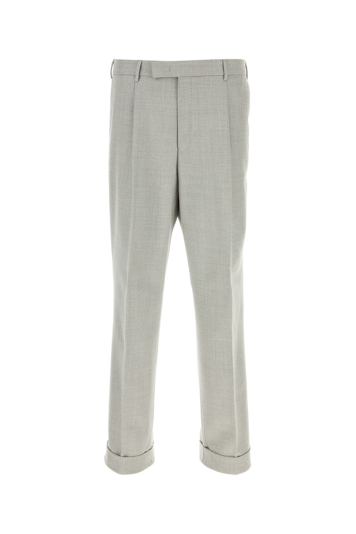 Melange grey wool pant