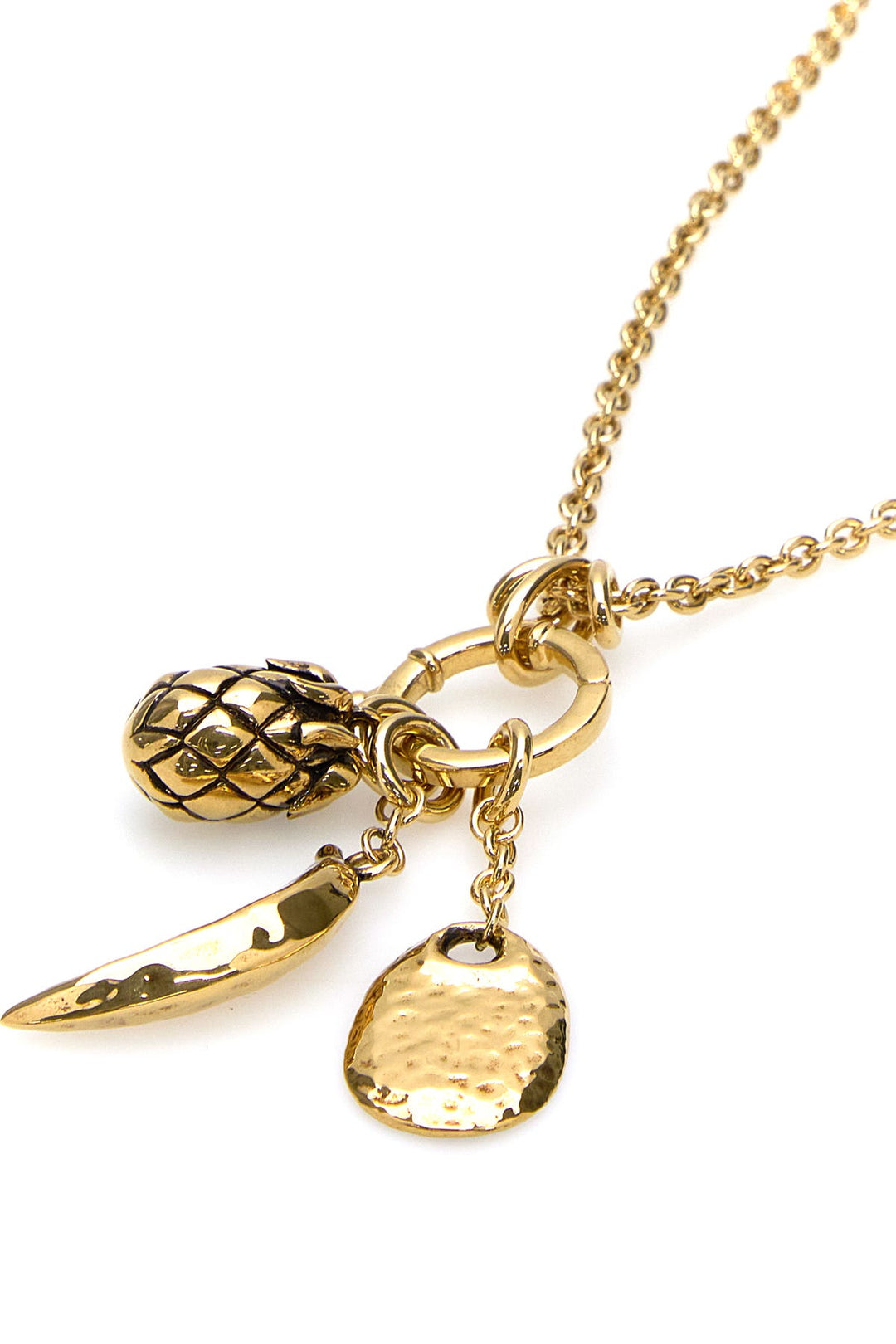 Gold metal ChloÃ© Charms necklace