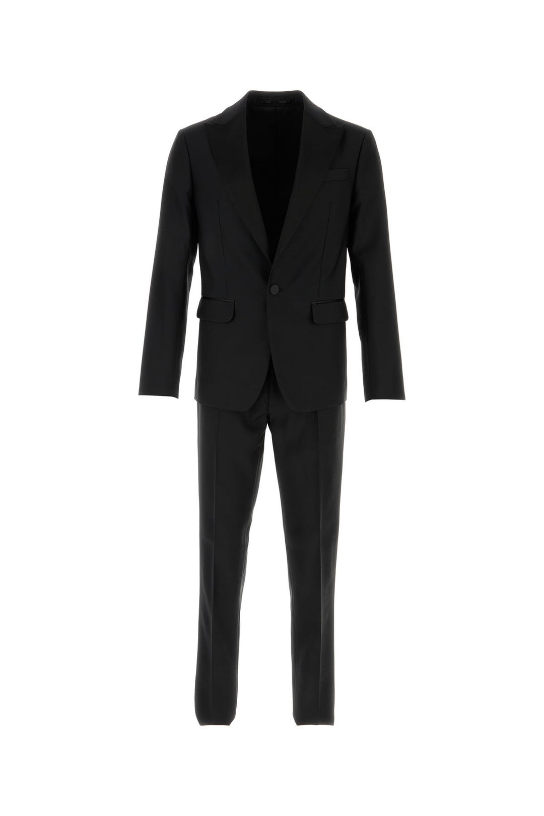 Black virgin wool blend London suit