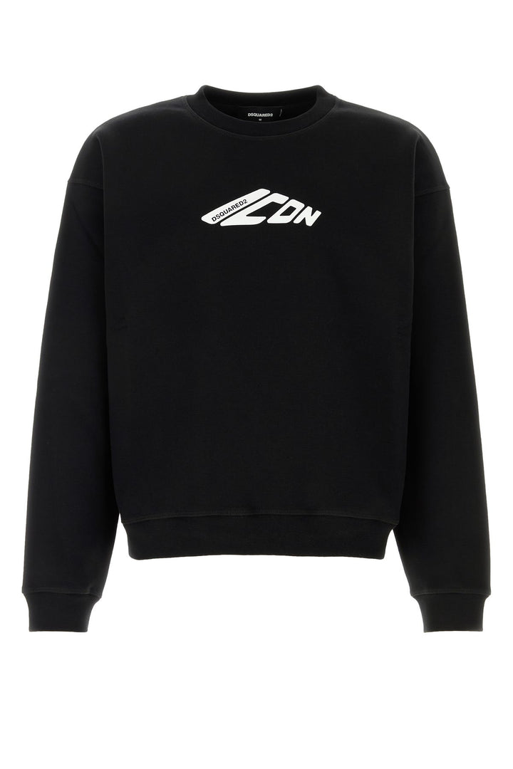 Black cotton sweatshirt