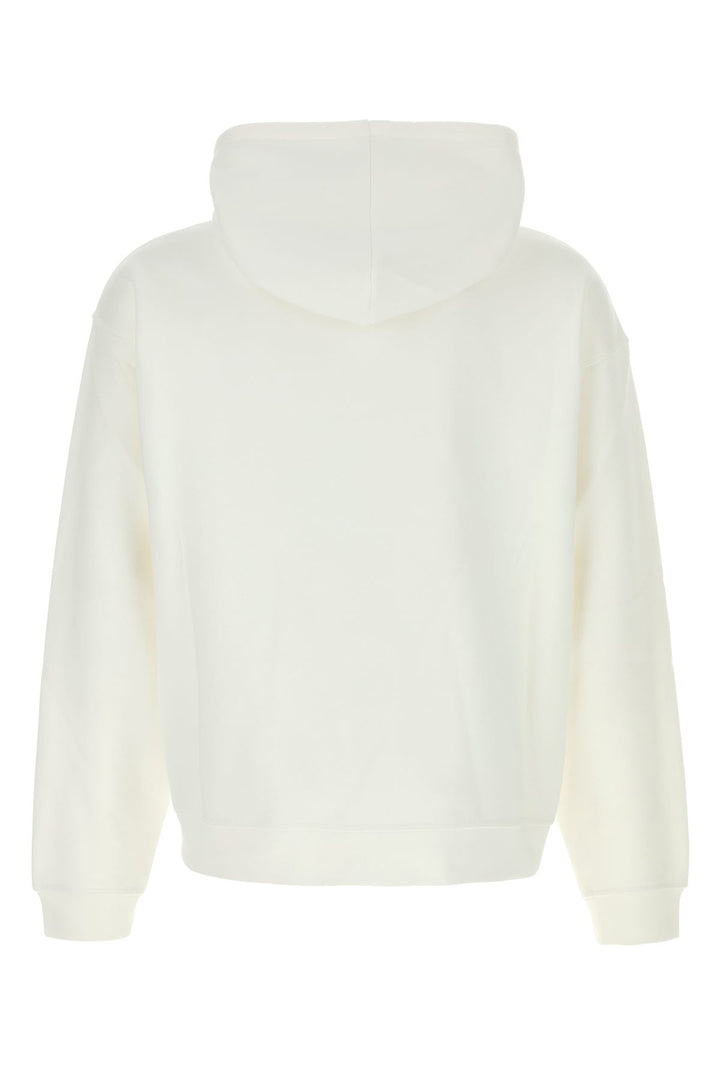 White cotton blend sweatshirt