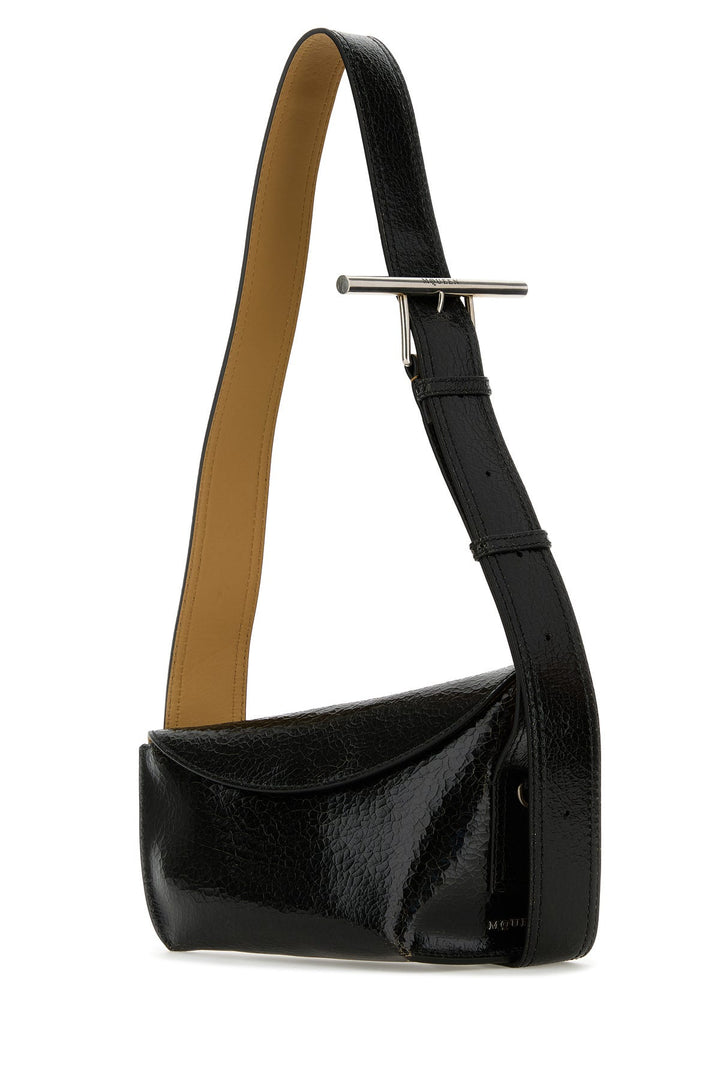 Black leather Sling crossbody bag