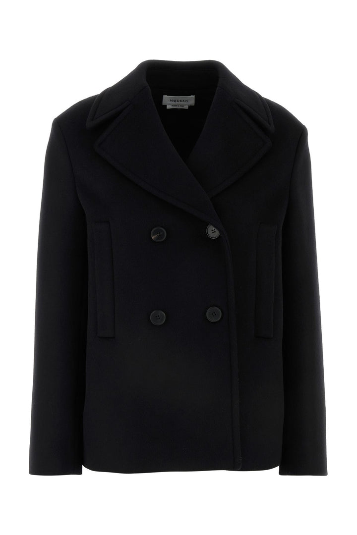 Black felt coat