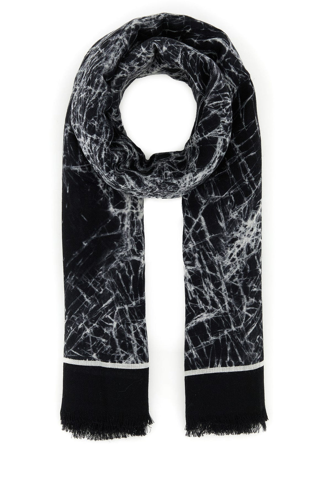 Printed wool scarf