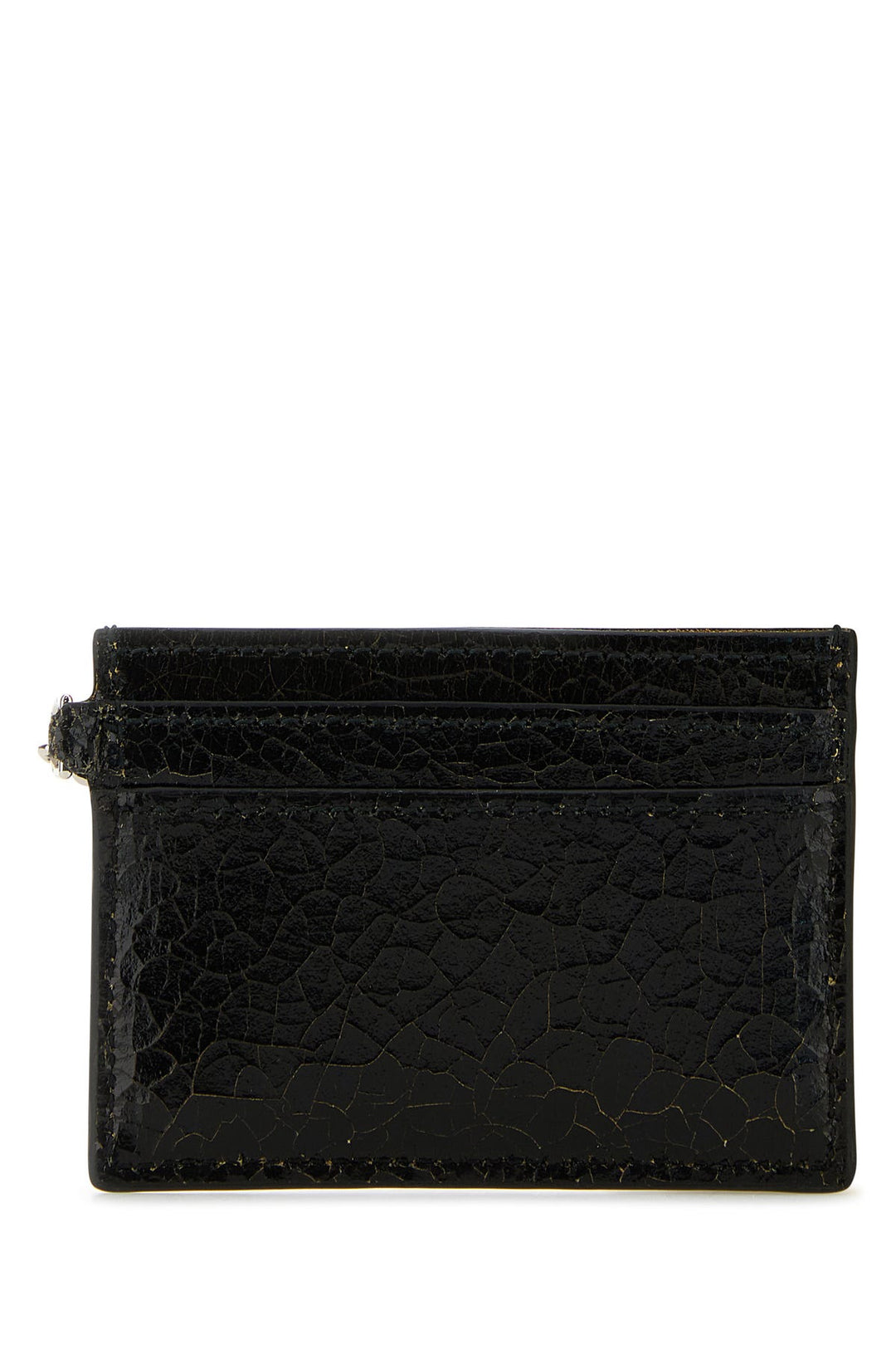 Black leather card holder