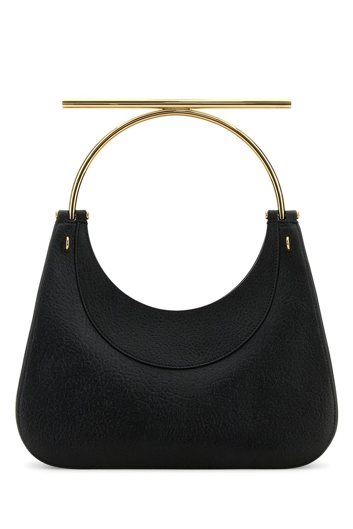 Black leather Cross-Bar handbag