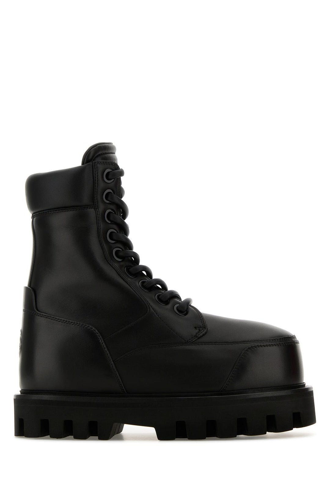 Black leather ankle boots