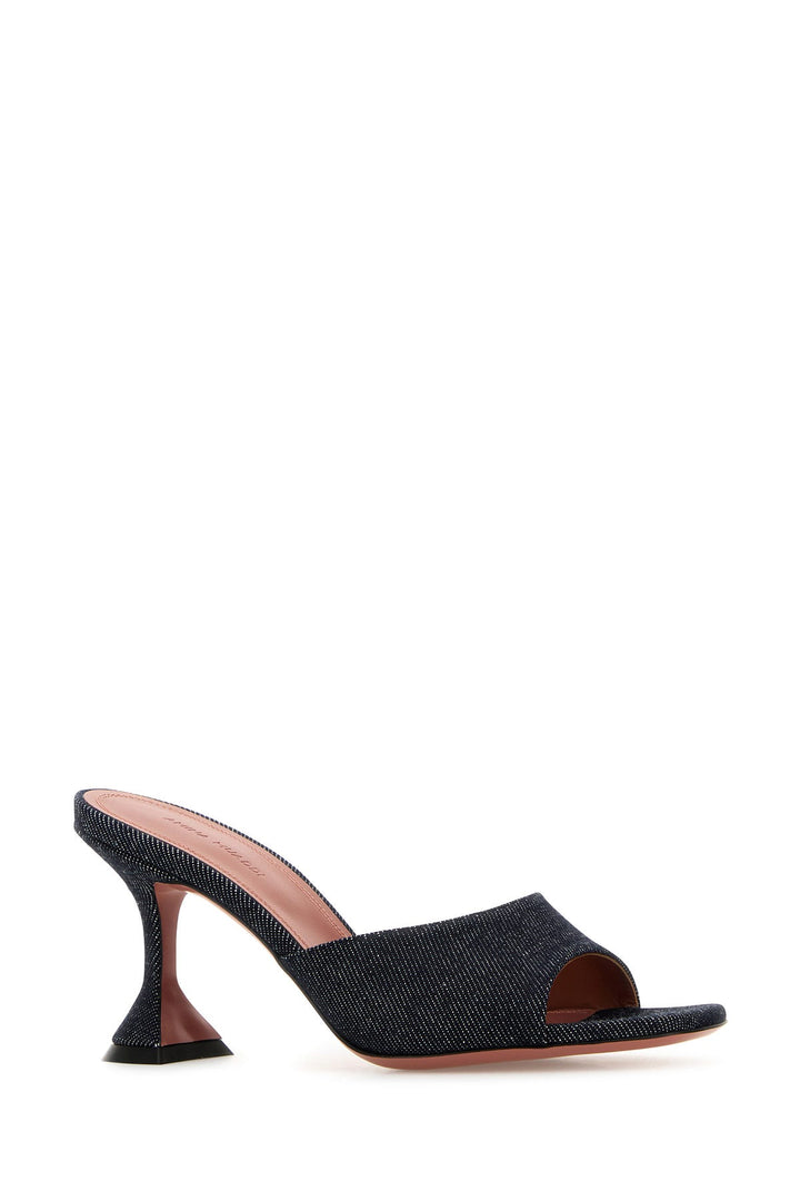 Dark blue denim Lupita mules