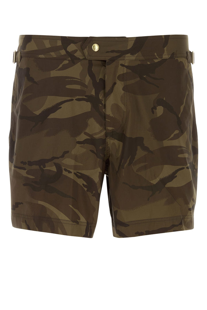 Printed polyester swimming shorts