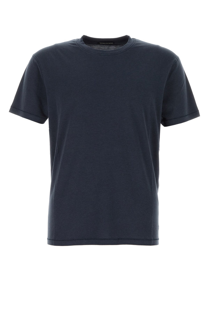 Navy blue lyocell blend t-shirt