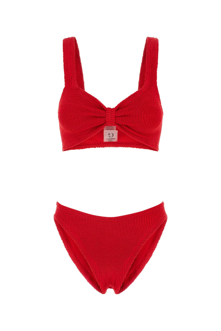 Red stretch nylon Bonnie bikini