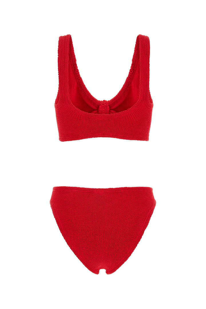 Red stretch nylon Bonnie bikini