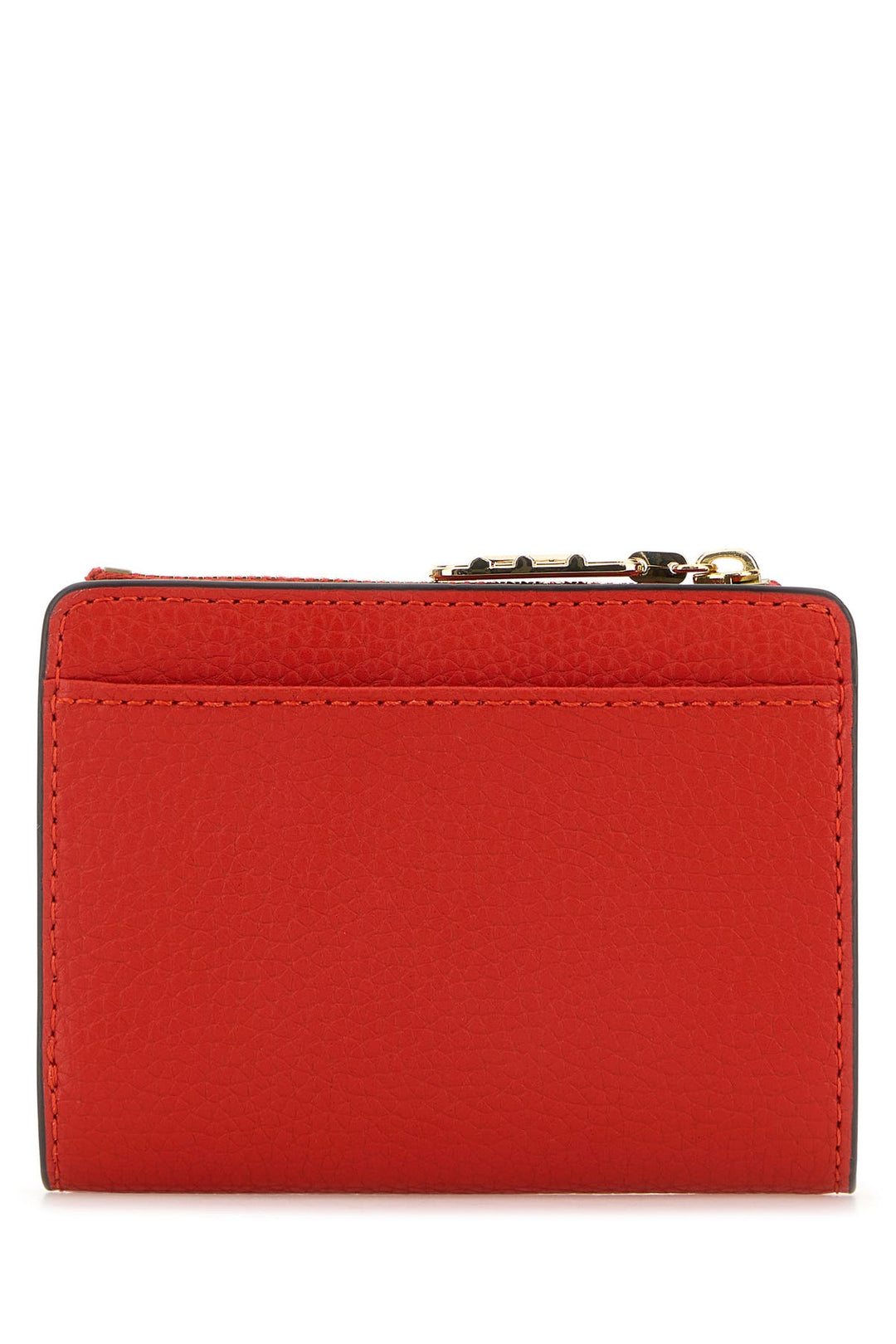 Coral leather wallet