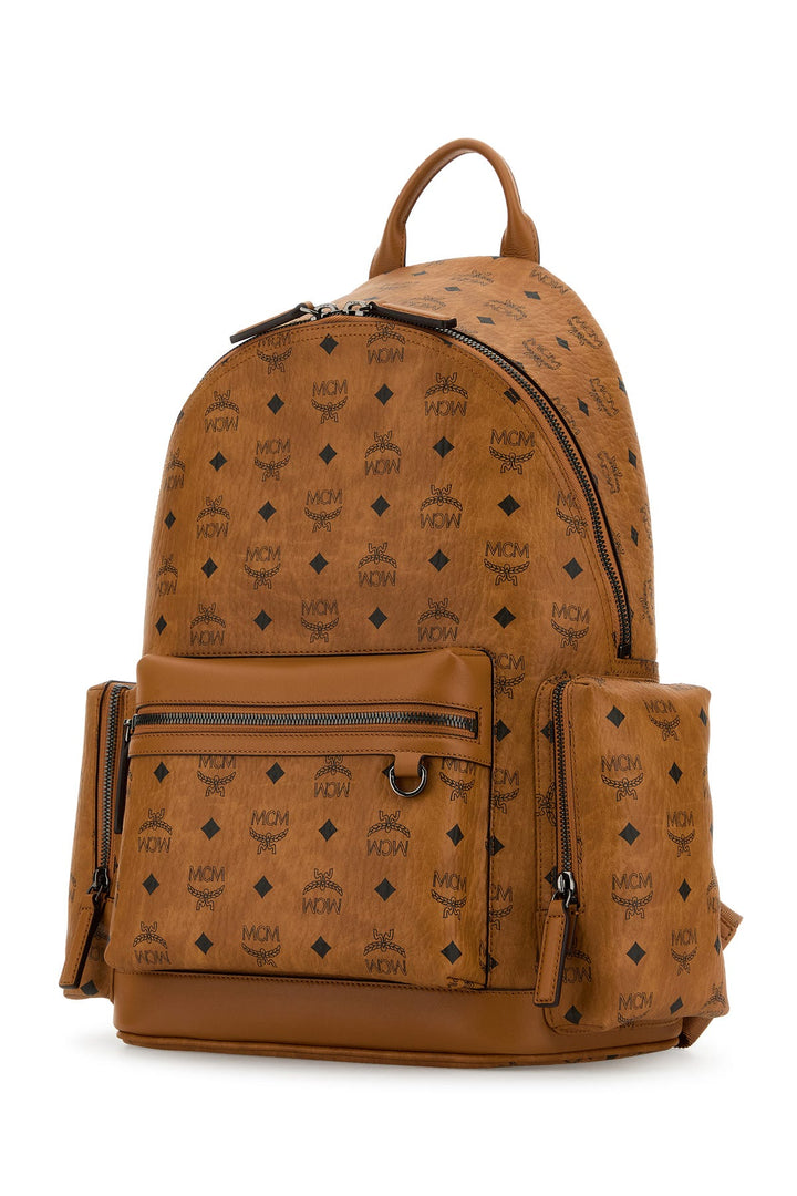 Printed canvas backpack