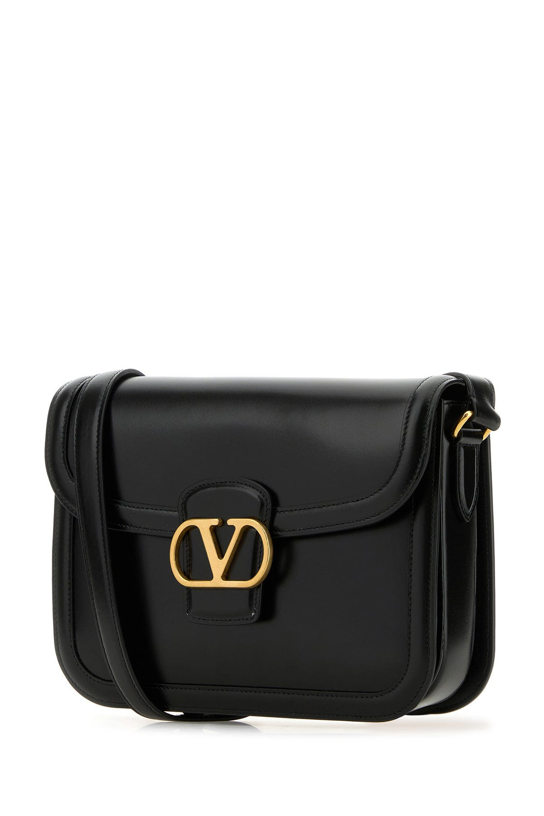 Black leather 9TO5 shoulder bag