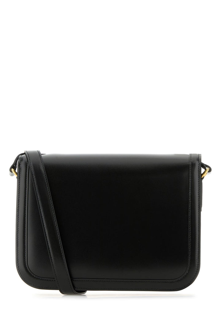 Black leather 9TO5 shoulder bag