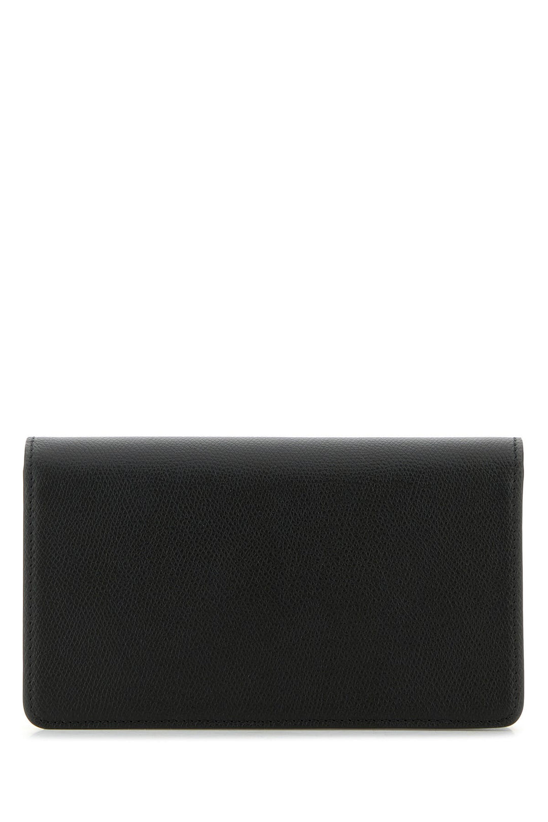 Black leather VLogo Signature clutch