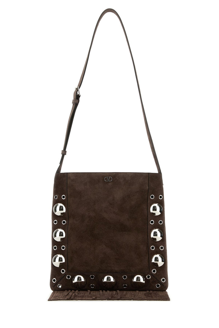 Brown suede NellcÃ´te crossbody bag