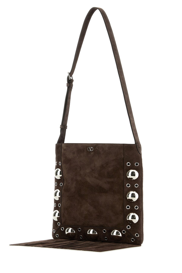 Brown suede NellcÃ´te crossbody bag