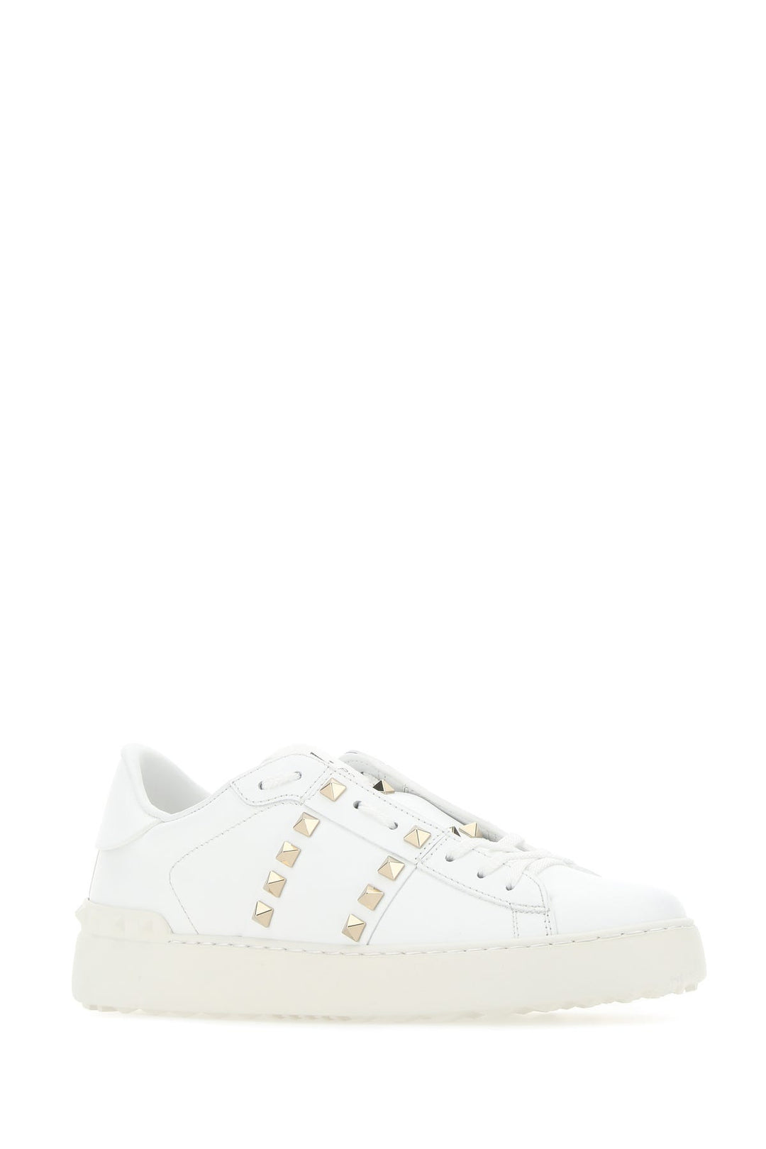 White leather Rockstud Untitled sneakers