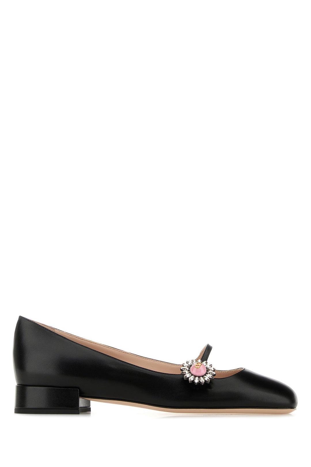 Black leather Mary-Jane Valentino Garavani Preshoes ballerinas