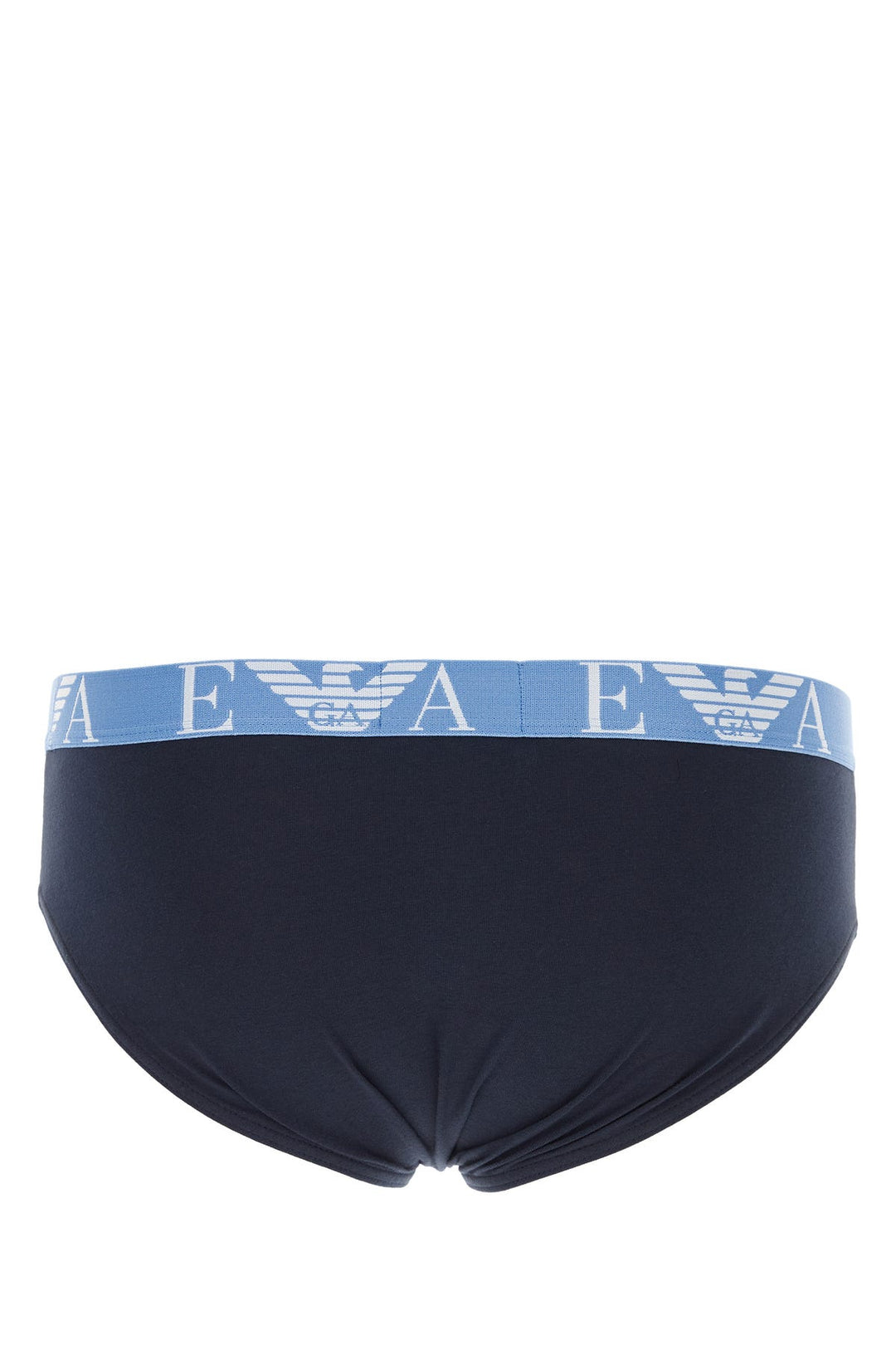 Blue stretch cotton brief set