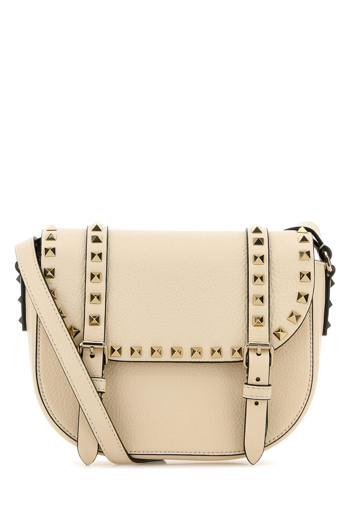 Ivory leather Rockstud crossbody bag