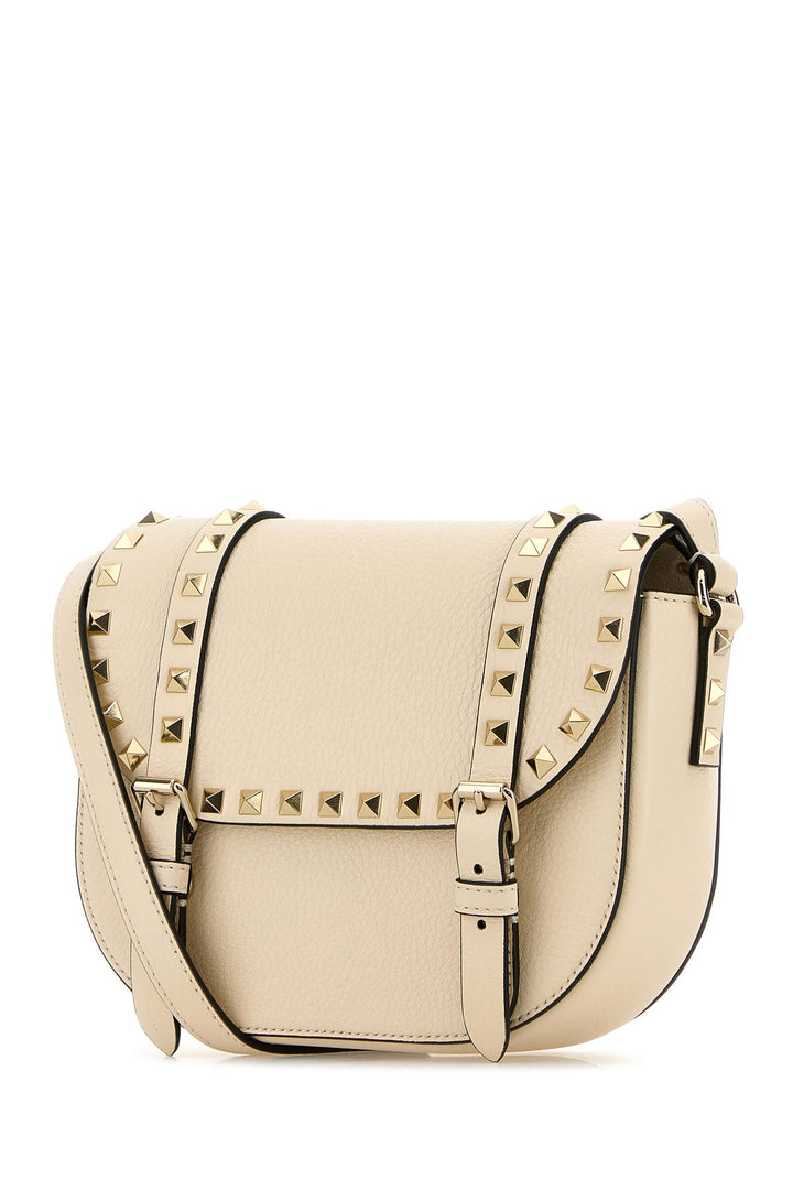 Ivory leather Rockstud crossbody bag