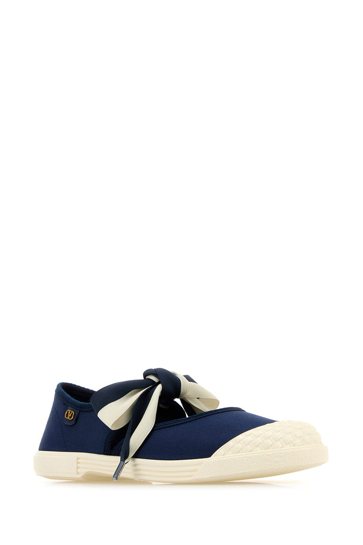 Navy blue canvas slip ons