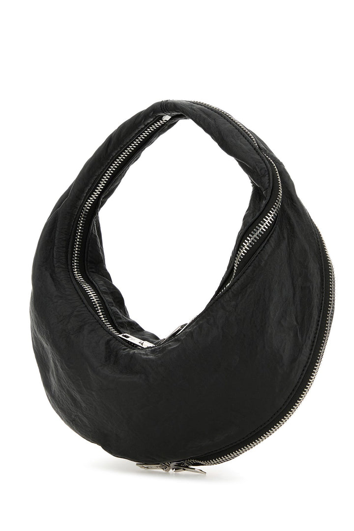 Black leather Twisty shoulder bag