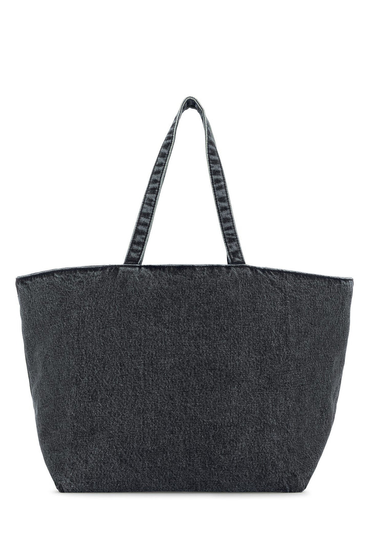 Dark grey denim Punch shopping bag