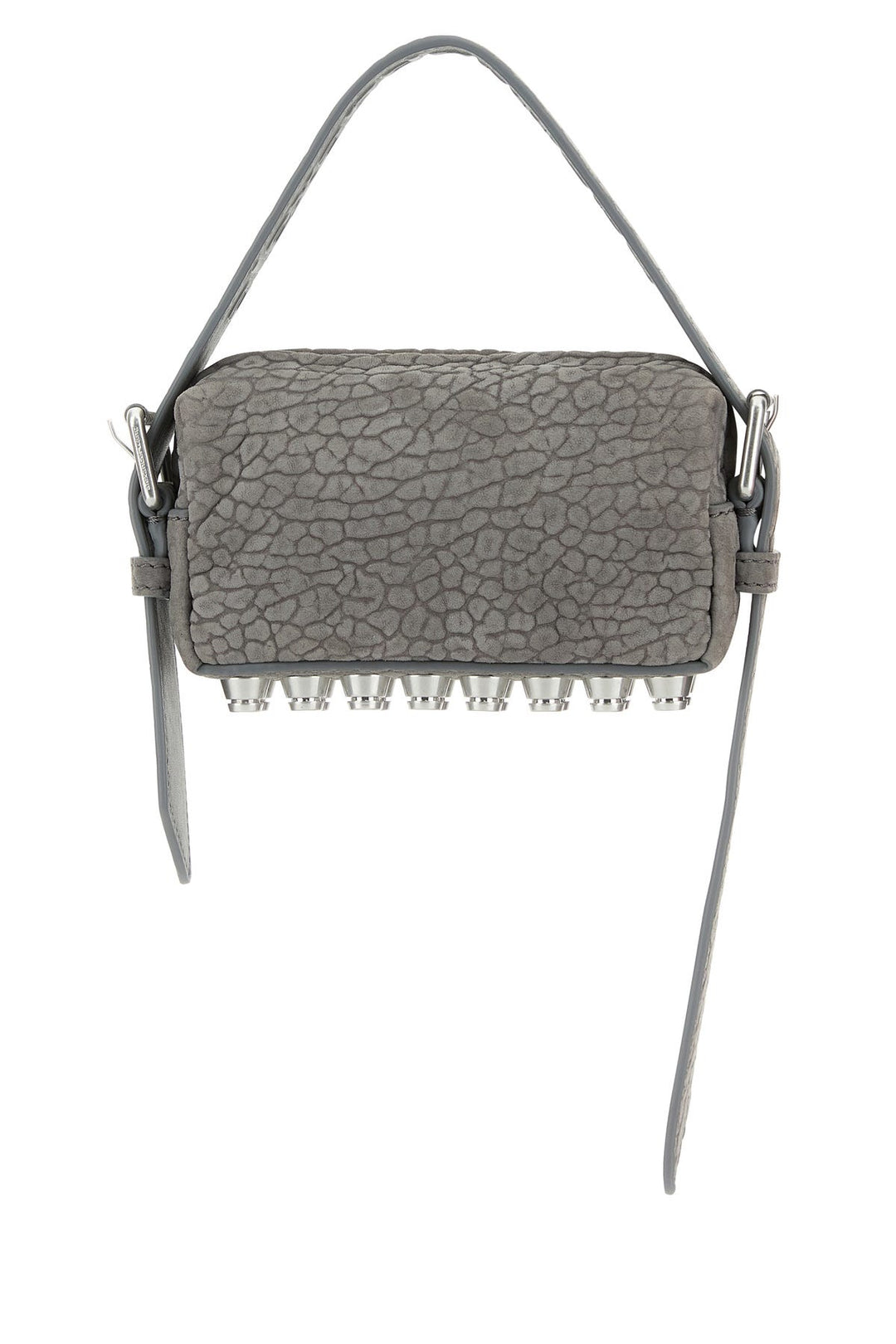 Grey nabuk mini Ricco shoulder bag