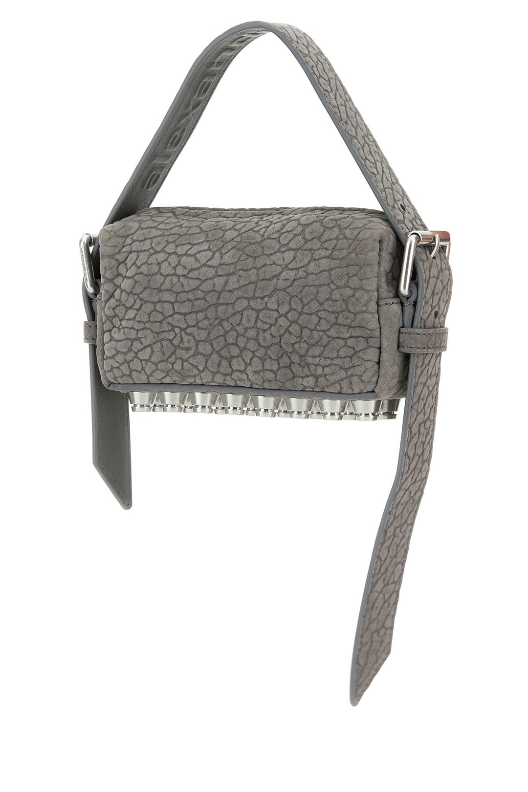 Grey nabuk mini Ricco shoulder bag