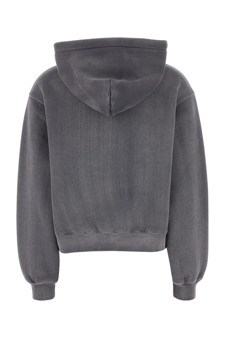 Dark grey cotton blend sweatshirt