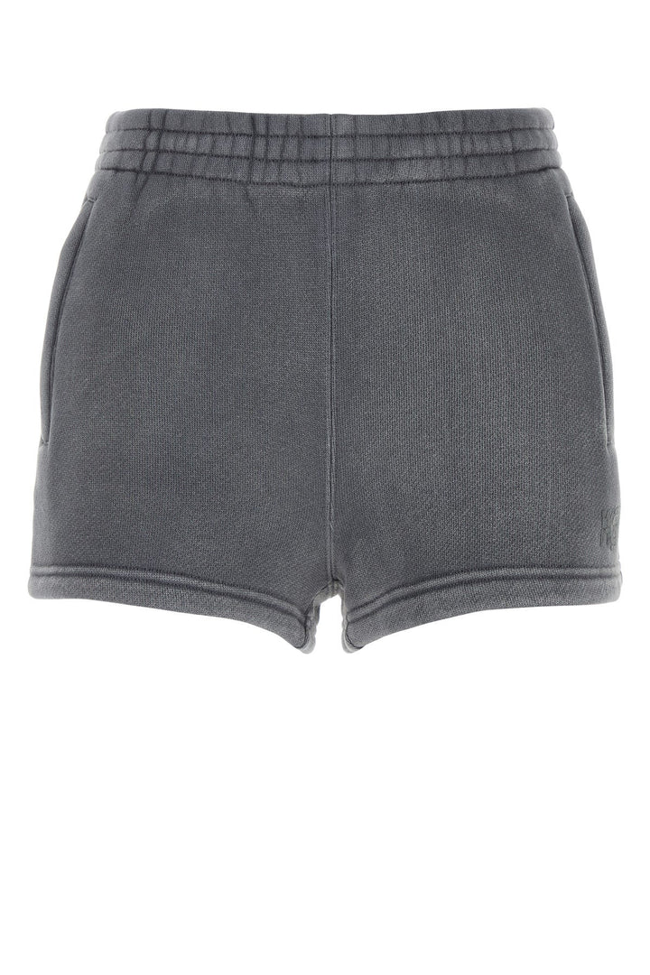 Dark grey cotton blend shorts