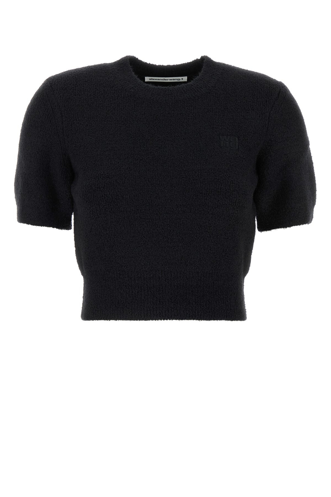 Black stretch nylon sweater