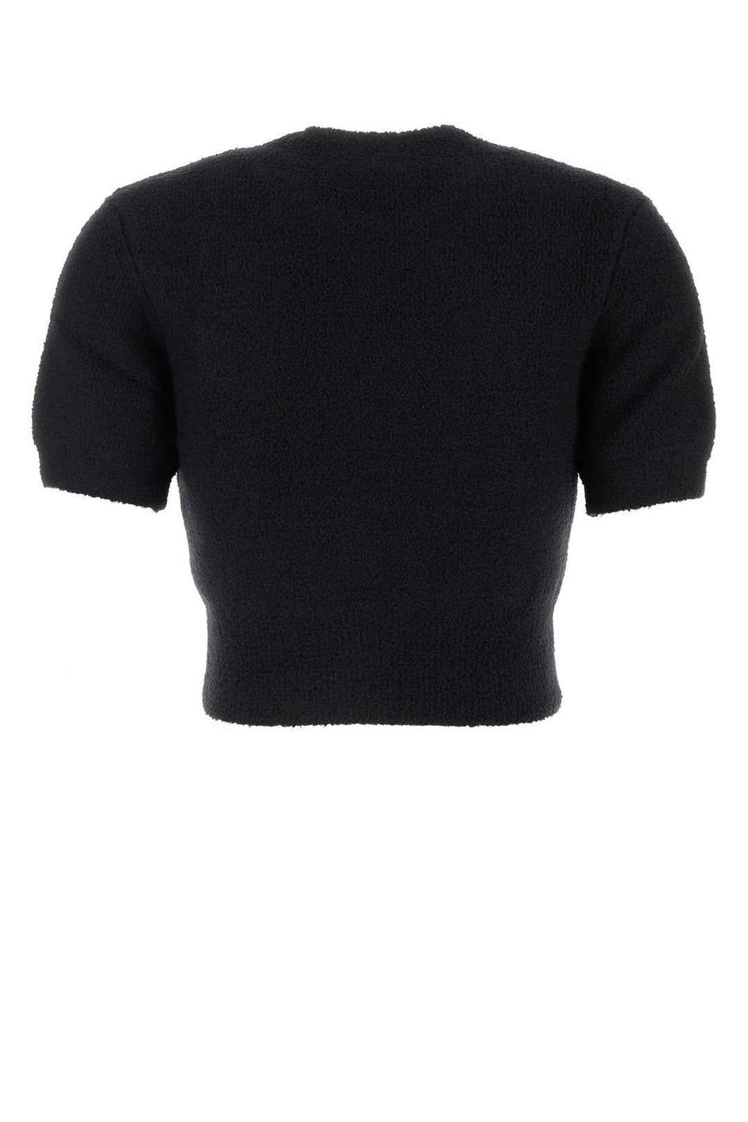 Black stretch nylon sweater