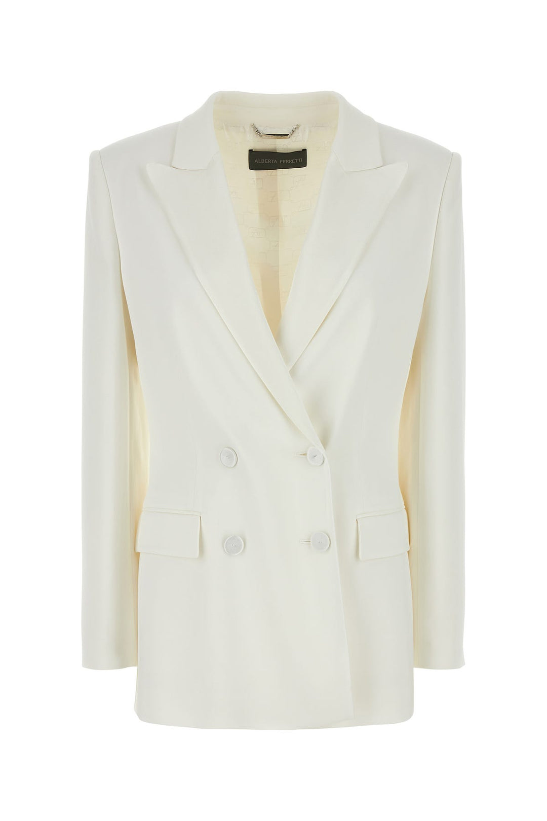 White stretch viscose blazer