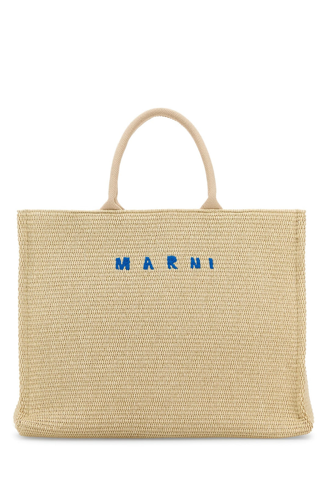 Ivory raffia shopping bag