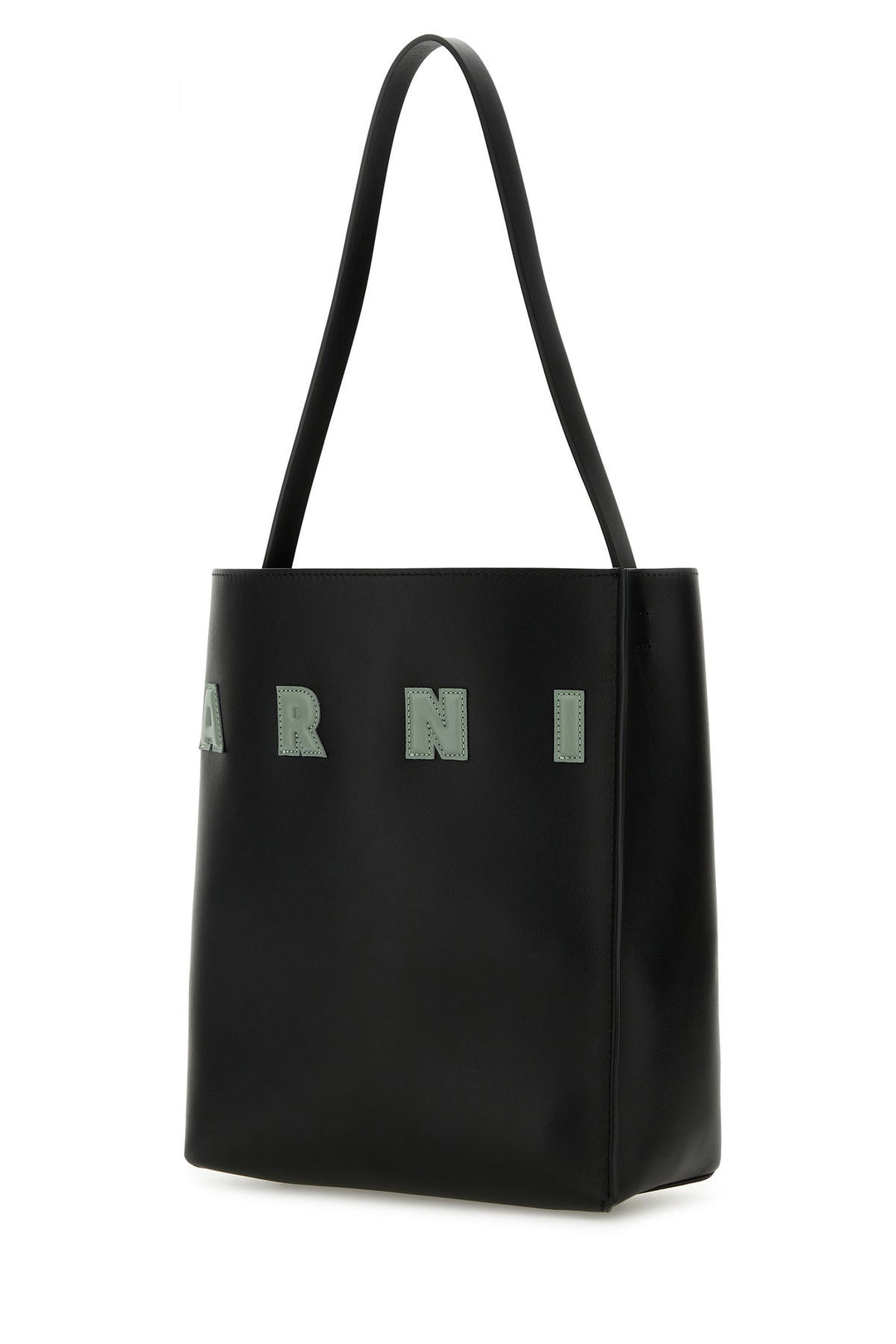 Black leather small Museo shoulder bag