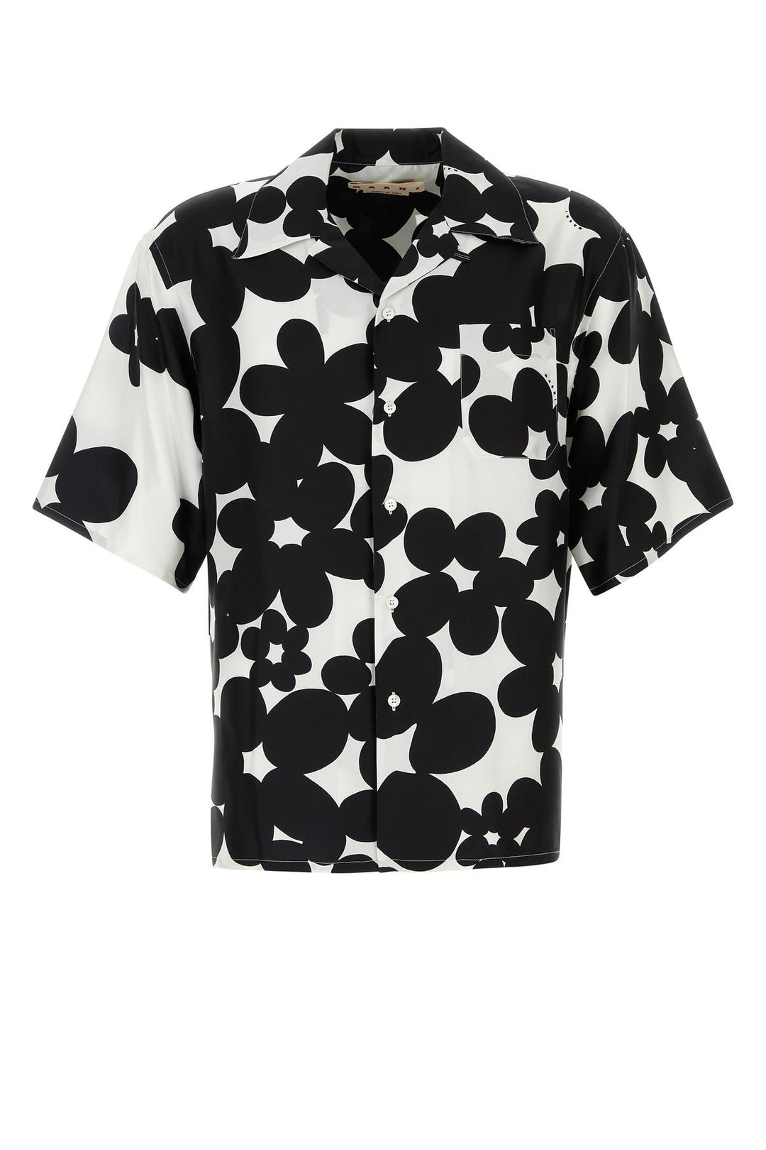 Printed satin shirt