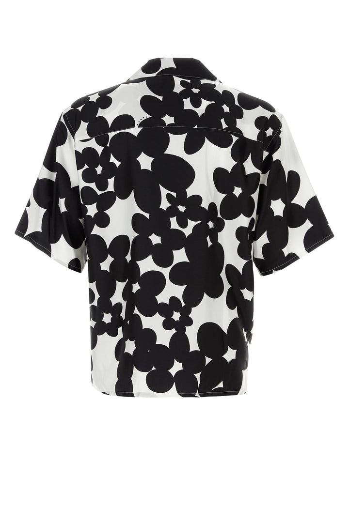 Printed satin shirt