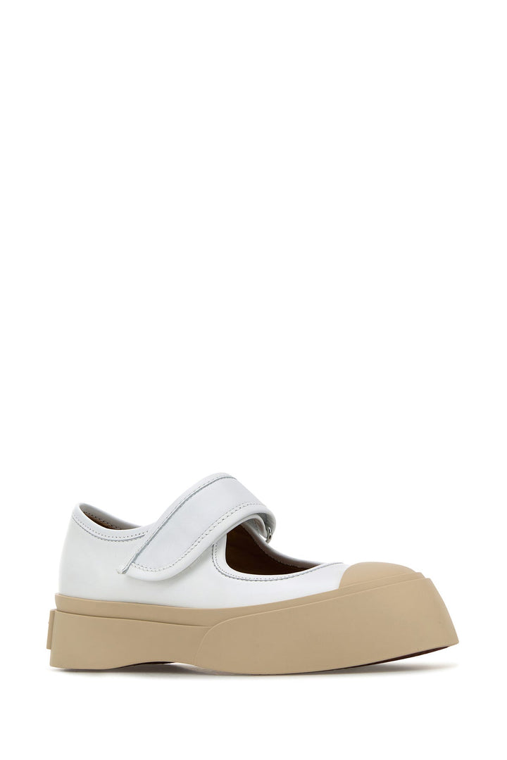 White leather Mary Jane sneakers