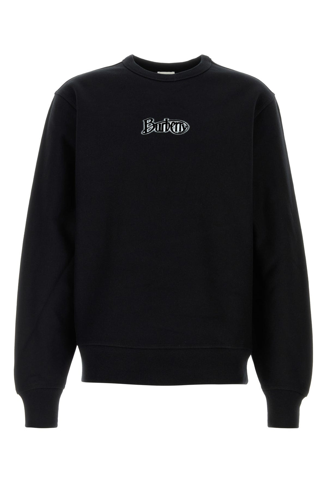 Black cotton blend sweatshirt