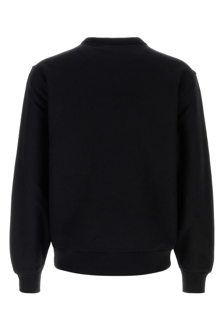 Black cotton blend sweatshirt