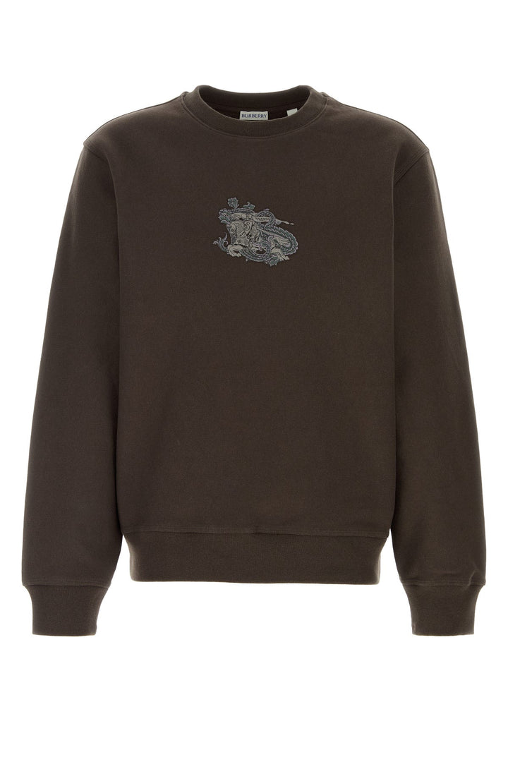 Brown cotton blend sweatshirt